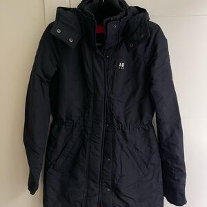 A&F Black Hooded Parka